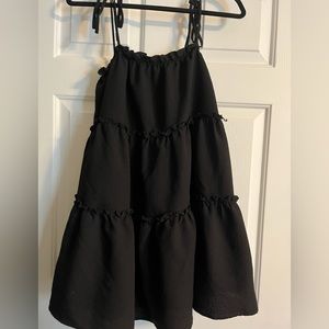 Medium Black adjustable strap dress